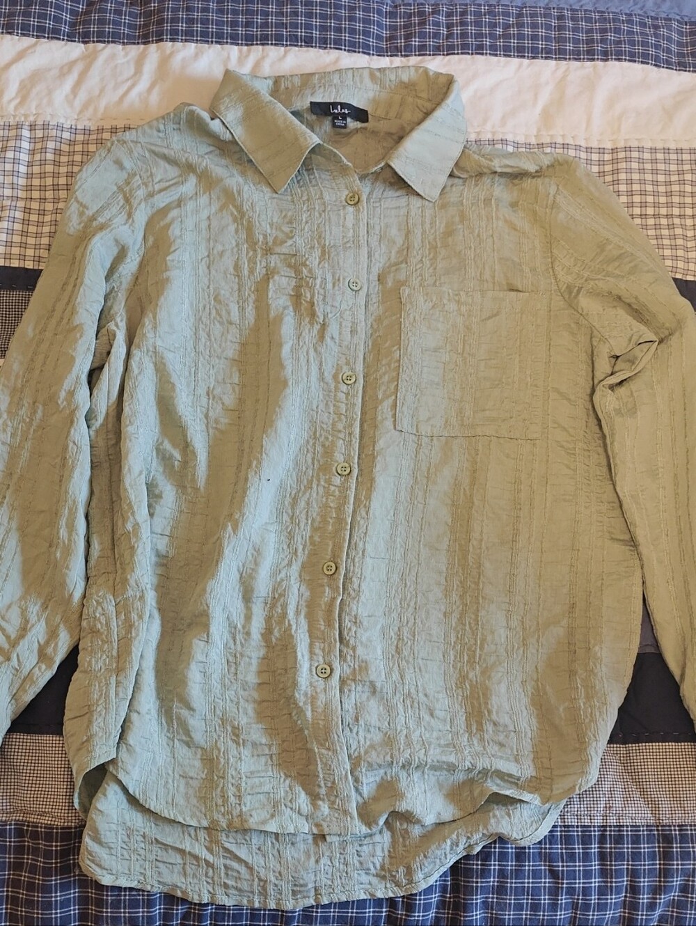 Lulus Sage Green Casual Button-Down Shirt